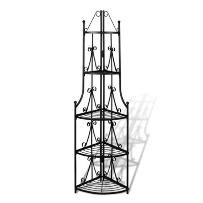 Vidaxl Corner Plant Rack Black Plant Stands from B&Q