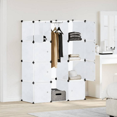 Vidaxl Modular Cabinet With 9 Compartments 109X36.5X143 Cm White Modular Storages from B&Q