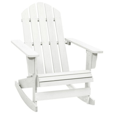 Vidaxl Garden Rocking Chair Wood White from B&Q