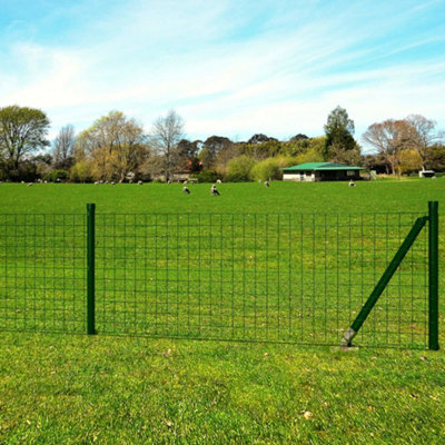Vidaxl Green Euro Fence Steel 25X1.2 M