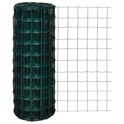 Vidaxl Euro Fence Steel 25X1.0 M Green from B&Q