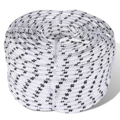 Vidaxl Braided Rope Coil Boat Line Polyester 8 mm X 50 M Braided Ropes from B&Q