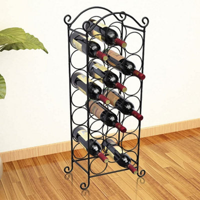 B&Q -  Wine Rack For 21 Bottles Metal Wine Racks