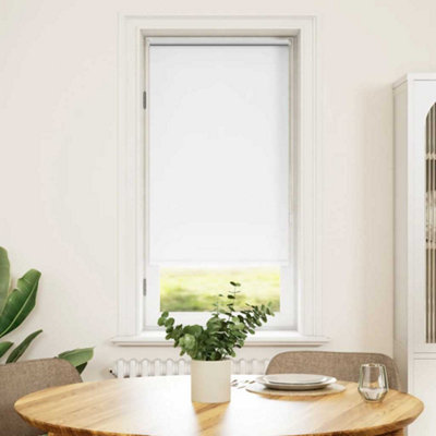 Vidaxl White Roller Blind Blackout 60 X 120 Cm Blinds