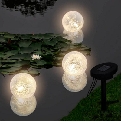 Vidaxl Solar Bowl 3 Led Floating Ball Light For Pond Swimming Pool Garden Lamps from B&Q