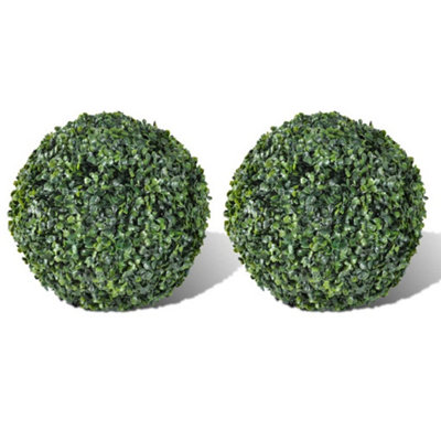 Vidaxl 2X Boxwood Ball 27Cm Artificial Leaf Topiary Ball Outdoor Indoor Decor - Image 3
