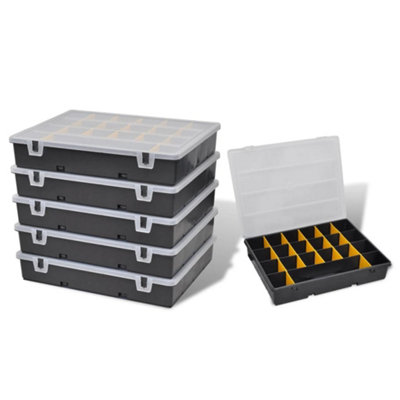 B&Q -  Storage Box Sort Case 6 Pcs Screw Boxes
