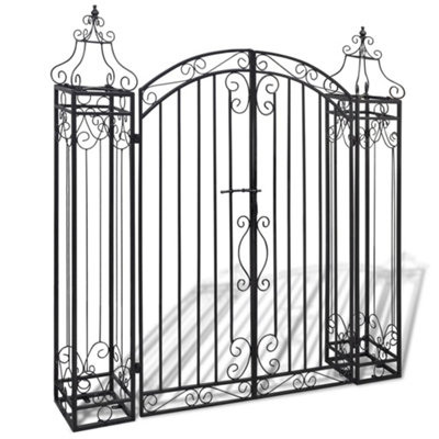 Vidaxl Ornamental Garden Gate Wrought Iron 122X20.5X134 Cm Garden Gates from B&Q