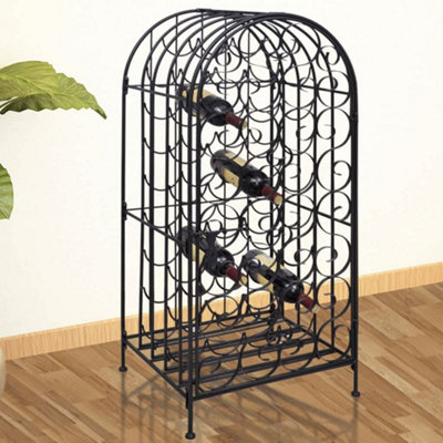 B&Q -  Wine Rack For 35 Bottles Metal Wine Racks