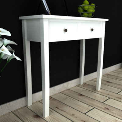 Vidaxl Dressing Console Table With Two Drawers White Dressing Tables from B&Q