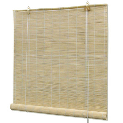 Vidaxl Natural Bamboo Roller Blinds 80 X 160 Cm from B&Q