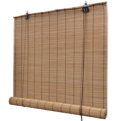 Vidaxl Brown Bamboo Roller Blinds 140 X 160 Cm