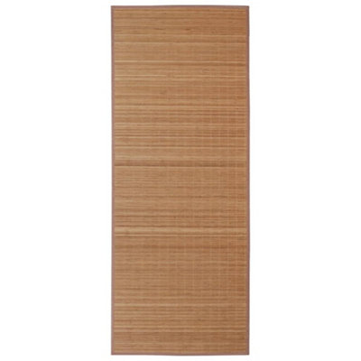 B&Q -  Rectangular Brown Bamboo Rug 80 X 300 Cm