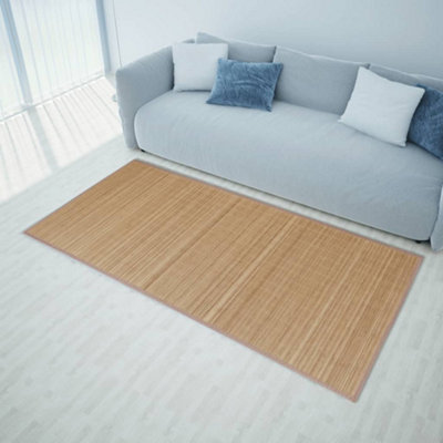 B&Q -  Rectangular Brown Bamboo Rug 120 X 180 Cm