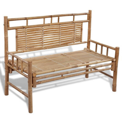 Vidaxl Garden Bench 120 Cm Bamboo from B&Q