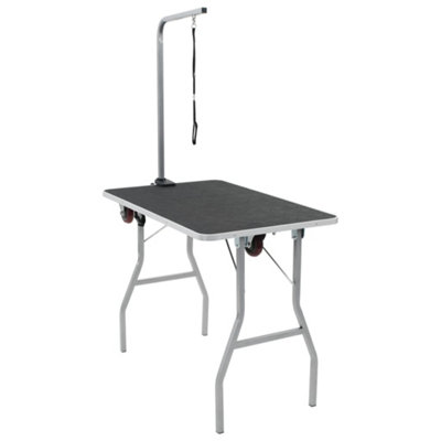 Vidaxl Portable Dog Grooming Table With Castors from B&Q