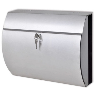 B&Q -  Stainless Steel Mailbox Mailboxes