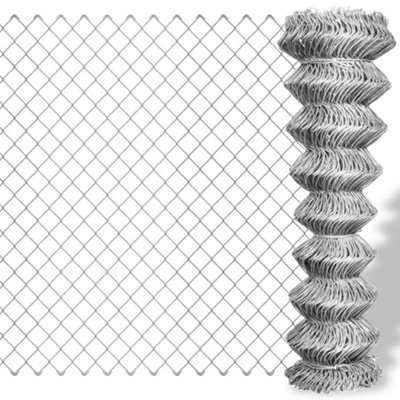 Vidaxl Chain Link Fence Galvanised Steel 15X1.5 M Silver