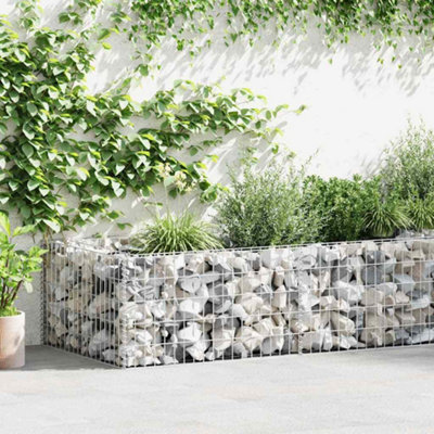 Vidaxl Gabion Planter Galvanised Steel 180X90X50 Cm from B&Q