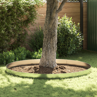 Vidaxl Set Of 10 Flexible Lawn Fence Galvanised Steel 100 X 14 Cm from B&Q
