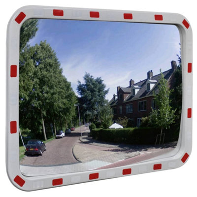 Vidaxl Convex Traffic Mirror Rectangle 60 X 80 Cm With Reflectors Traffic Mirrors from B&Q