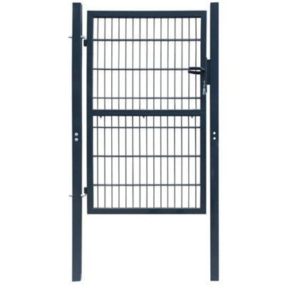 B&Q -  2D Fence Gate (Single) Anthracite Grey 106 X 190 Cm
