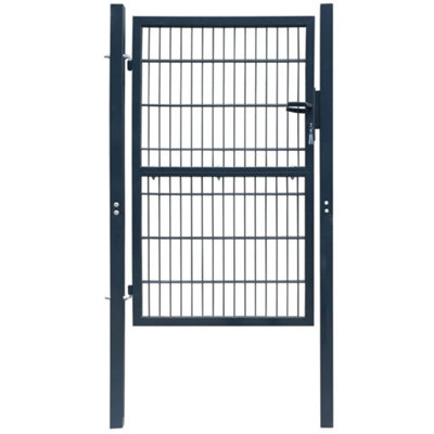 B&Q -  2D Fence Gate (Single) Anthracite Grey 106 X 230 Cm Fence Gates