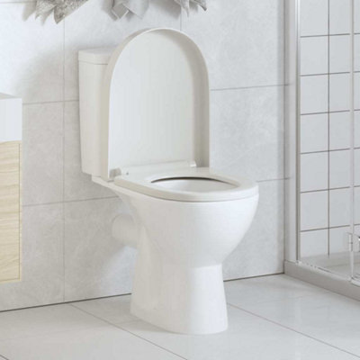 B&Q -  Soft-Close Toilet Seat With Quick-Release Design White Square