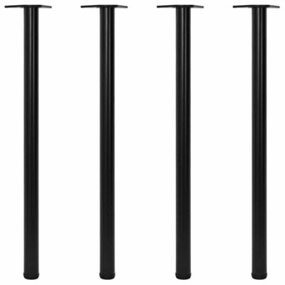B&Q -  4 Height Adjustable Table Legs Black 1100 mm
