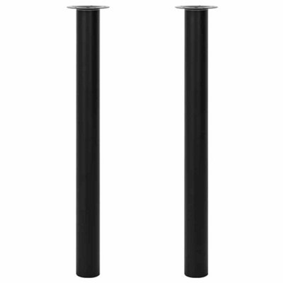 B&Q -  2 Telescopic Table Legs Black 710 mm-1100 mm