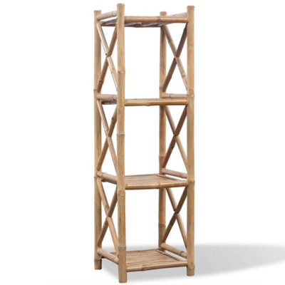 B&Q -  4-Tier Square Bamboo Shelf