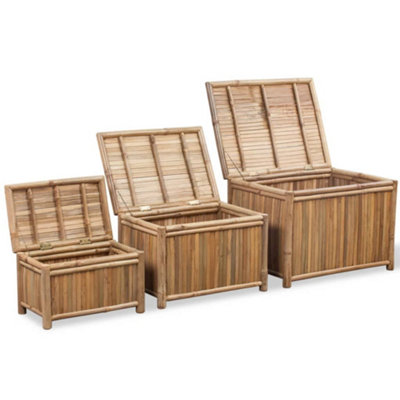 B&Q -  Storage Boxes 3 Pcs Bamboo