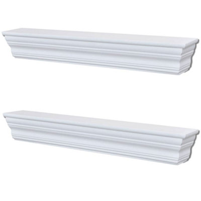 B&Q -  Wall Shelves Aaliyah 2 Pcs White