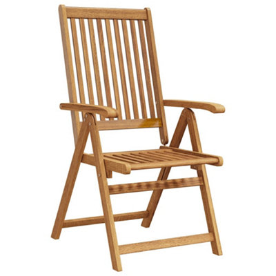 B&Q -  Folding Garden Chairs 2 Pcs Solid Acacia Wood Brown