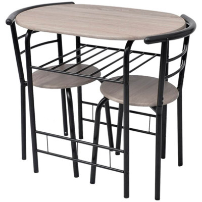 Vidaxl Breakfast Bar Set Mdf Black from B&Q