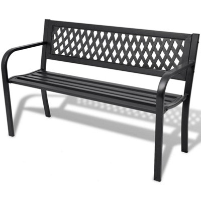 B&Q -  Garden Bench 118 Cm Steel Black