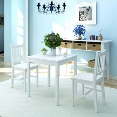 B&Q -  Three Piece Dining Set Pinewood White