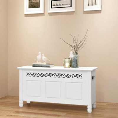 B&Q -  Storage Bench Baroque Style Mdf White Storage Benches