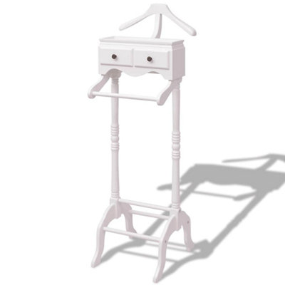 B&Q -  Clothing Rack With Cabinet Wood White