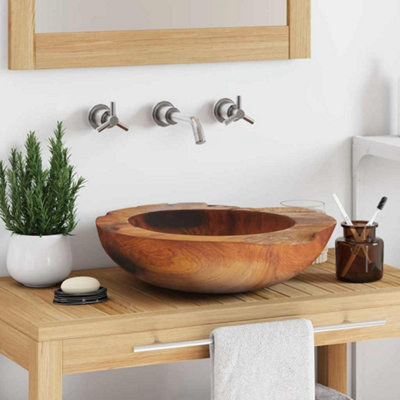 B&Q -  Basin Solid Teak 45 Cm Basins