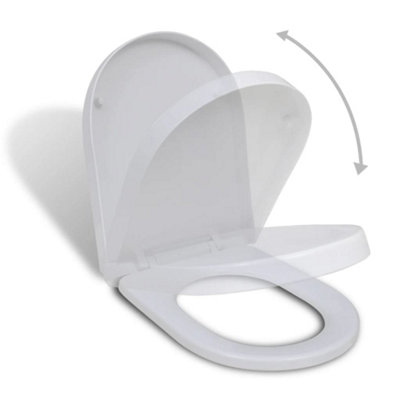 Walplus White Soft-Close Toilet Seat Square