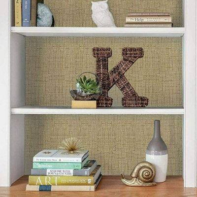 Fablon Sticky Back Self Adhesive Vinyl Hessian 45Cm X 2M Fab10158 from B&Q