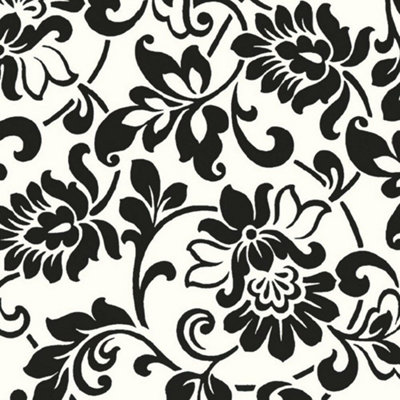 Fablon Sticky Back Self Adhesive Vinyl Heritage Black & White  45Cm X 2M Fab10247
