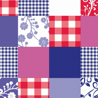 Fablon Sticky Back Self Adhesive Vinyl Patchwork - 45Cm X 2M Fab11984