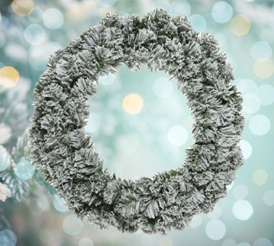 Everlands 50Cm Snowy Imperial Christmas Wreath Large Festive Door Decoration from B&Q