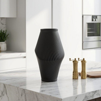 Garden Greatness Maison Graphite Sculptural Vase from B&Q