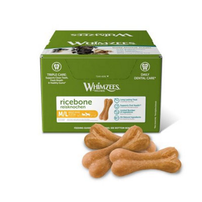 B&Q - WHIMZEES® Whimzees Rice Bone Display Box (Pack Of 50)