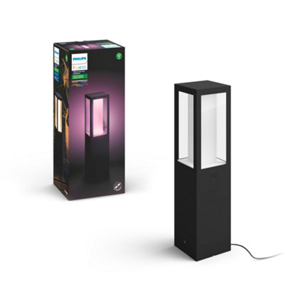 Philips Hue Impress White And Colour Ambiance Pedestal Light Black, Low Voltage. White/Light/Black