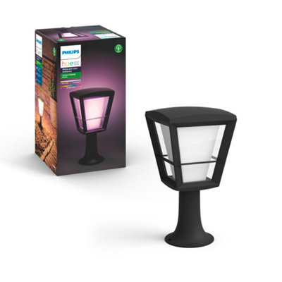 Philips Hue Econic White & Colour Ambiance Led Smart Outdoor Pedestal Light from B&Q
