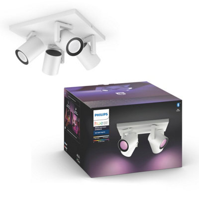 Philips Hue Argenta White And Colour Ambiance Quadruple Spotlight White from B&Q